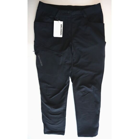 Salomon LC1828100 Women's Sz 10 Deep Black Wayfarer Warm Winter Pants - Picture 1 of 12